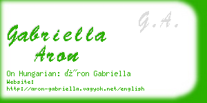 gabriella aron business card